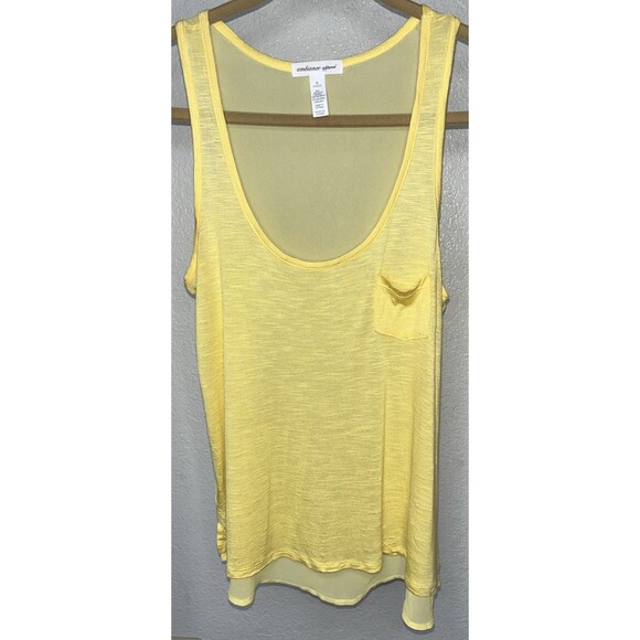 Ambiance Apparel Tunic Tank Top Women Sz Small Yellow - Picture 1 of 6